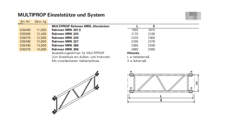 Wholesale Price Safety Aluminum Prop Shoring Adjustable Aluminium