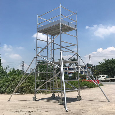 Standards Mobile Platform Ladder 4M Aluminium alloy Scaffolding Tower